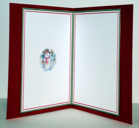 A5 Christmas SNOWMAN  Decoupage Portrait Card Kit by Kristina Norbat