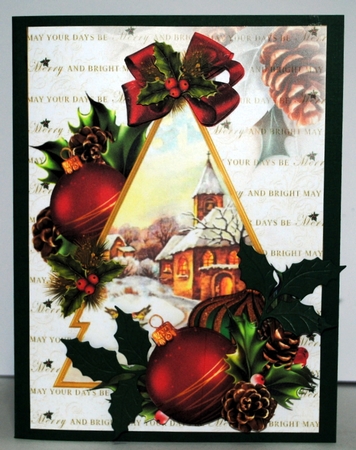 Christmas church through the tree mini kit by Kristina Norbat