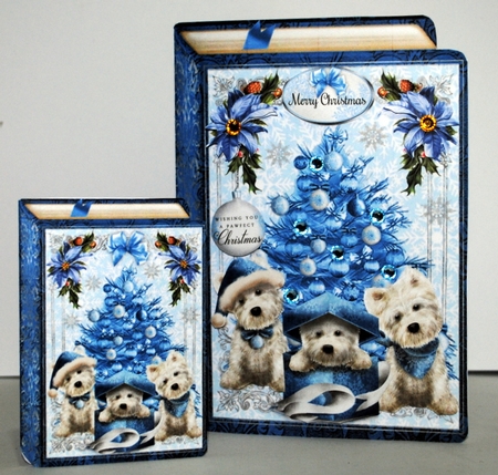 Christmas Puppy Book A5 Shaped Mini Page Kit  by Kristina Norbat