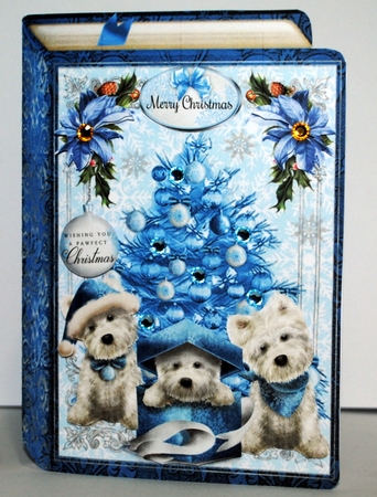 Christmas Puppy Book A5 Shaped Mini Page Kit  by Kristina Norbat