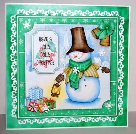 Snowman Green Scarf Mini Kit by Kristina Norbat