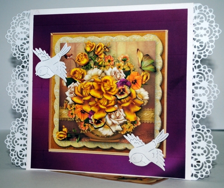 Golden Bouquet - Decoupage Card Mini Kit by Kristina Norbat