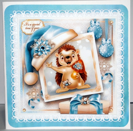 Christmas Winter with Cute Hedgehog Mini Kit by Kristina Norbat