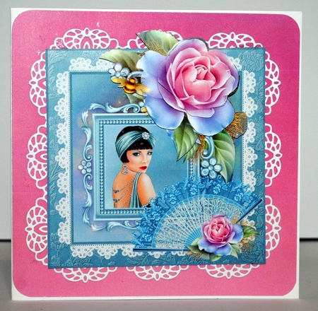 Elegant Deco Lady with Fan by Kristina Norbat