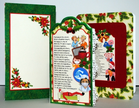 Twas the Nightmare Before Lockdown DL Concertina Card by Kristina Norbat