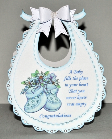 Baby Boy Bib & Bootees by Kristina Norbat