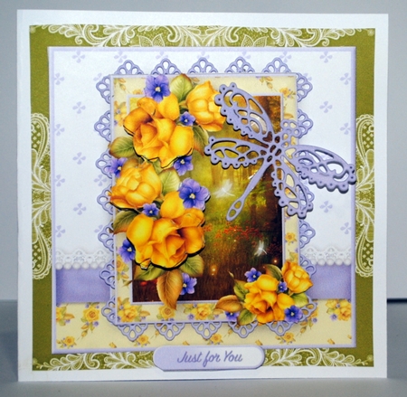 Sunshine Roses - Decoupage Card Mini Kit by Kristina Norbat