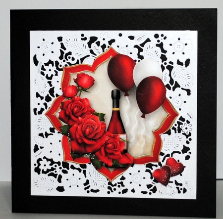 Valentine Roses - Stacked Petal Card Mini Kit by Kristina Norbat