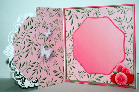 Pink Dahlias - Offset Octagon Card Mini Kit by Kristina Norbat
