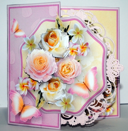 Mixed Pastel Posy - Offset Octagon Card Mini Kit by Kristina Norbat