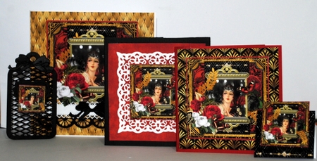 Vintage Beauty 4 - 7x7 Card Front & Insert  by Kristina Norbat