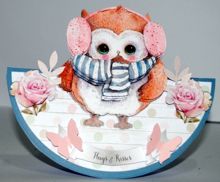 CUTE OWL ROCKER CARD by Kristina Norbat