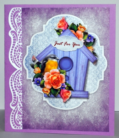 Cute Purple   Birdhouse Mini Kit by Kristina Norbat