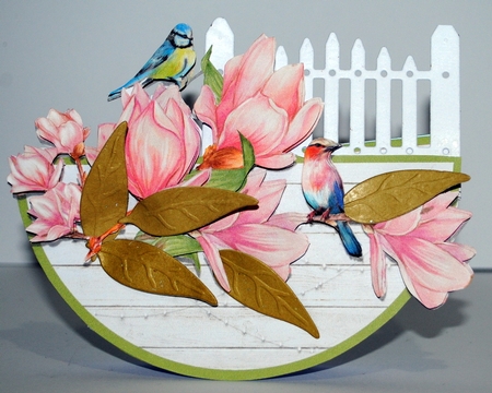 GARDEN BIRDS ROCKER CARD by Kristina Norbat