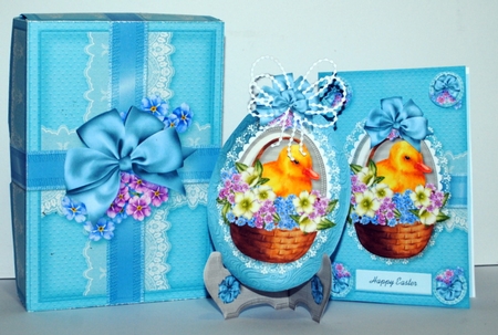Easter Egg Card Egg And Gift Box 1 by Kristina Norbat
