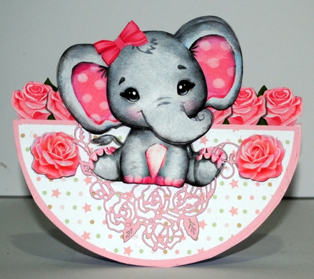 BABY GIRL ROCKER CARD by Kristina Norbat