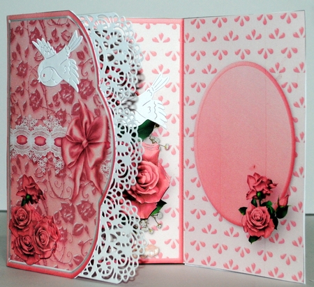 Pink Roses - Wrapover Card Mini Kit by Kristina Norbat