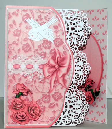 Pink Roses - Wrapover Card Mini Kit by Kristina Norbat