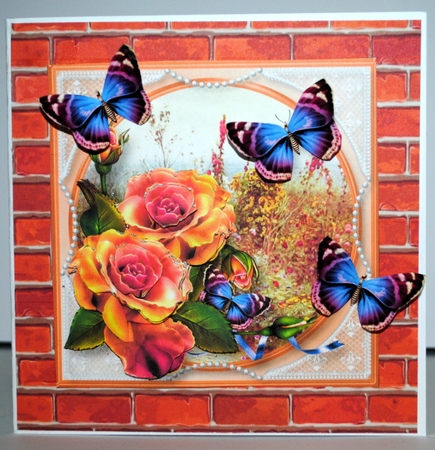 Summer Roses - Decoupage Card Mini Kit by Kristina Norbat
