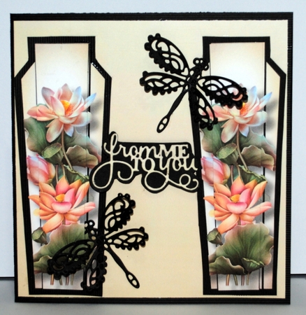Art Deco Floral Lge DL - Lotus Flower by Kristina Norbat