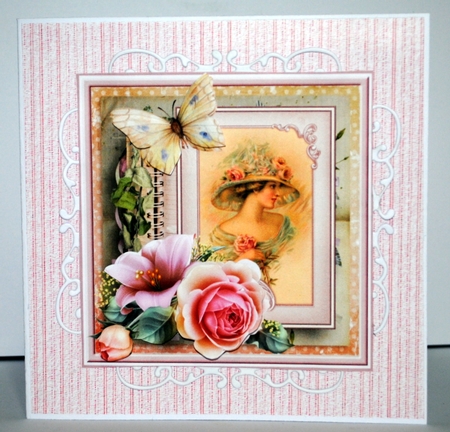 Lady with the rose hat 7x7 by Kristina Norbat
