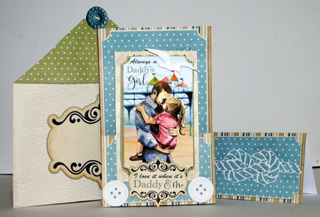 Daddys Girl - Upright Z-fold Card Mini Kit by Kristina Norbat