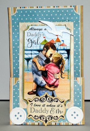 Daddys Girl - Upright Z-fold Card Mini Kit by Kristina Norbat