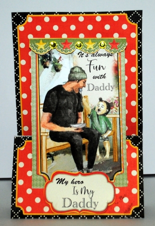 Its Always Fun with Daddy - Upright Z-fold Card Mini Kit by Kristina Norbat