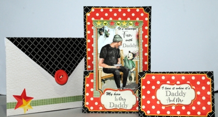 Its Always Fun with Daddy - Upright Z-fold Card Mini Kit by Kristina Norbat