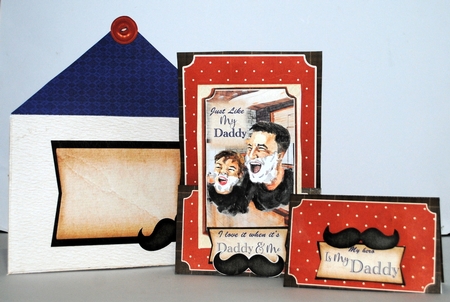 Just Like Daddy - Upright Z-fold Card Mini Kit by Kristina Norbat