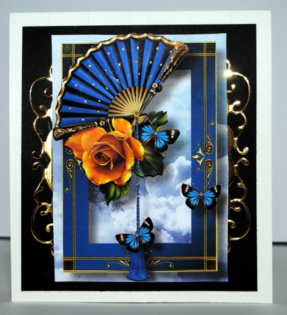 Floral Fan Yellow Roses by Kristina Norbat