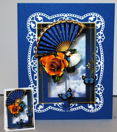 Floral Fan Yellow Roses A5 by Kristina Norbat