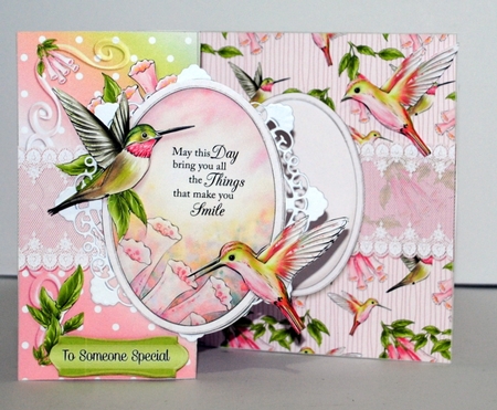 Hummingbird Fold Back Card Kit-4 by Kristina Norbat