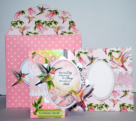 Hummingbird Fold Back Card Kit-4 by Kristina Norbat