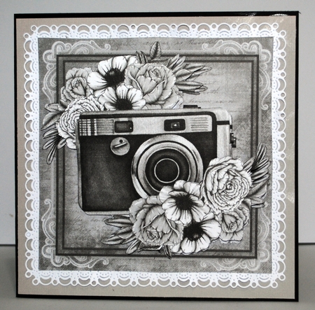 Male Card Vintage  Camera  &  Flowers  Mini Kit by Kristina Norbat