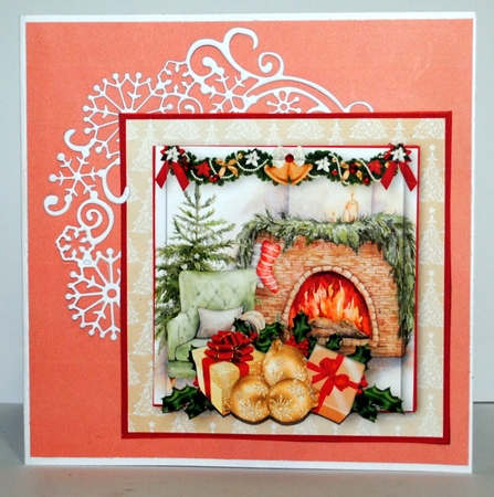 Fireside Christmas - Decoupage Card Mini Kit by Kristina Norbat