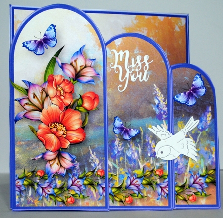 Butterfly Field - Triple Arch Card Mini Kit by Kristina Norbat