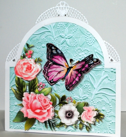 Shaped card Flowers & Butterflies Mini Kit by Kristina Norbat