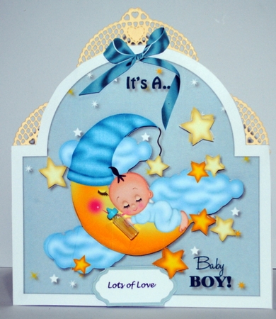 Shaped Card  It´s a Boy ! by Kristina Norbat