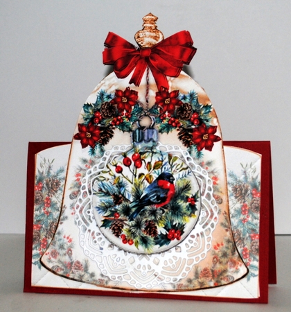 Watercolour Christmas Bell 05 - Shaped Mini Page Kit  by Kristina Norbat
