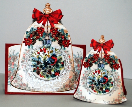Watercolour Christmas Bell 05 - Shaped Mini Page Kit  by Kristina Norbat