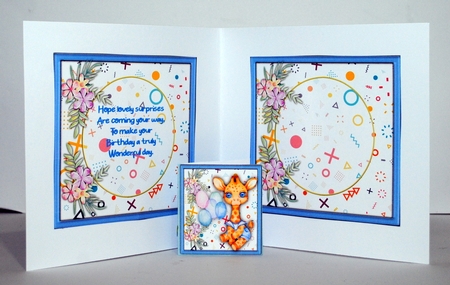 7x7 Mini Kit, giraffes Birthday Balloons by Kristina Norbat