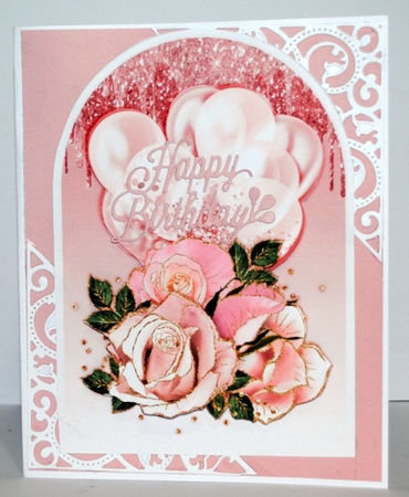 Arch Shaped Card Glam Roses Mini Kit by Kristina Norbat