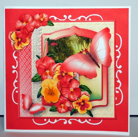 Pansy Posy - Decoupage Card Mini Kit by Kristina Norbat