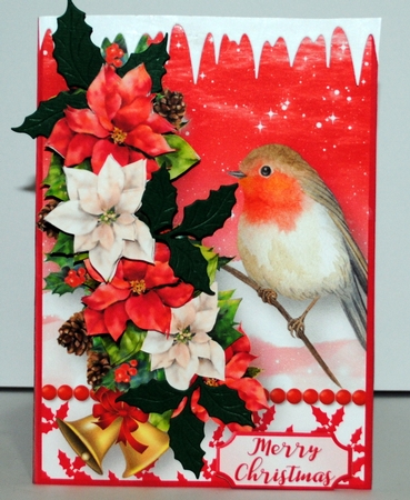 Robin on a Branch - 5 x 7 Decoupage Card Mini Kit by Kristina Norbat