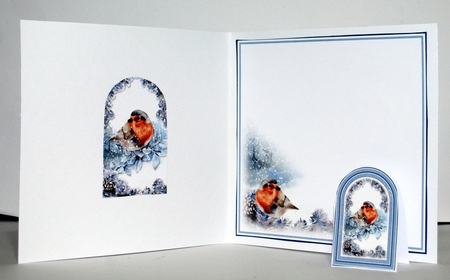Robin Tent Fold Window Card Front Mini Kit by Kristina Norbat
