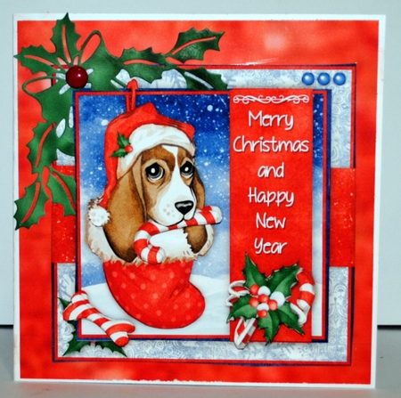 Puppy 3 In A Stocking Mini Kit by Kristina Norbat
