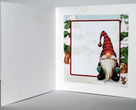 Alfred the Christmas Gnome 8x8 Quick Card by Kristina Norbat