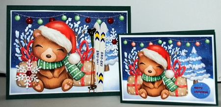 Cute Christmas Bear  Mini Kit by Kristina Norbat