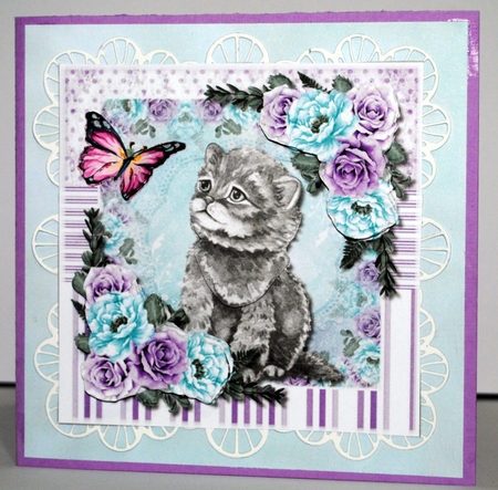 Cute Kitten & Roses   Mini Kit by Kristina Norbat